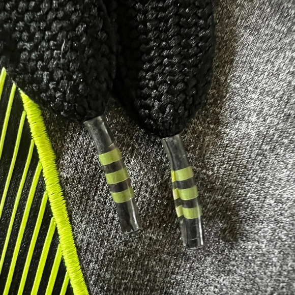 Adidas Grey & Neon Yellow Pullover Hoodie Size M - Picture 6 of 6